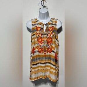 Savanna Jane Embroidered‎ Sleeveless Top 100% Rayon Women’s Size Small